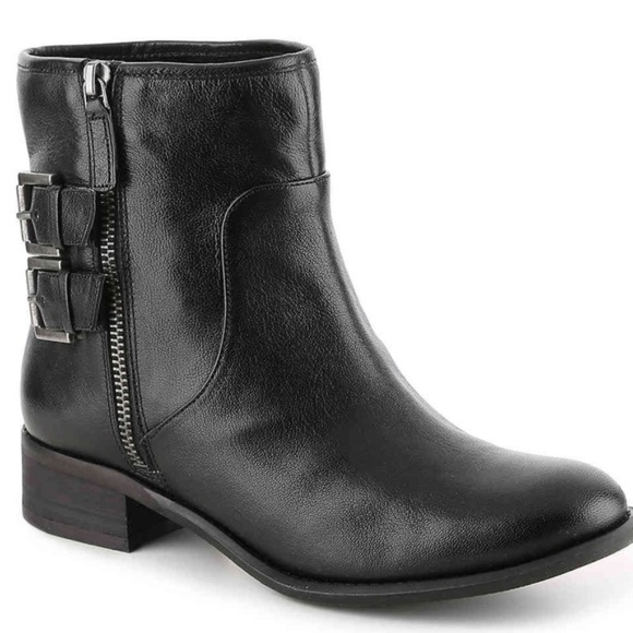 Nine West Shoes - Nine West Just This Moto Leather Buckle Booties